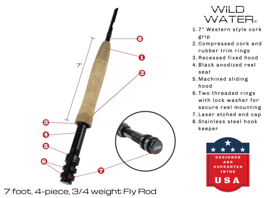 3/4 wt 7 ft Fly Rod