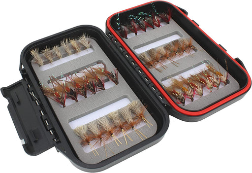 Wild Water Caddis Fly Assortment, 36 Flies with Small Fly Box
