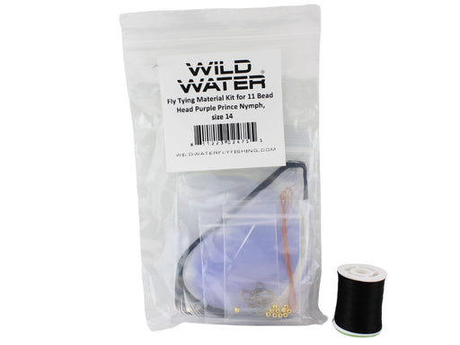 Wild Water Fly Fishing Fly Tying Material Kit, Bead Head Purple Prince Nymph