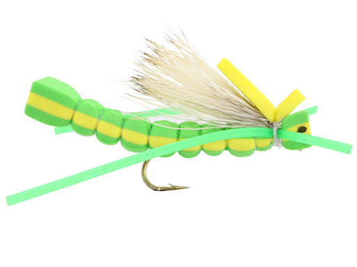 Green Foam Grasshopper Fly | Wild Water Fly Fishing