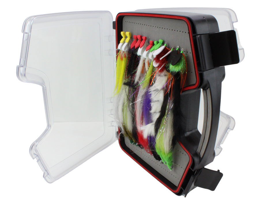 Wild Water Fly Fishing Mega Saltwater Assortment, 60 Flies with Wild Water's Large Fly Suitcase
