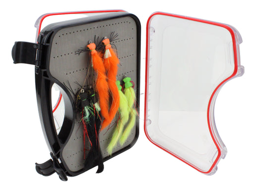 Wild Water Fly Fishing Saltwater Popper Assortment, 12 Flies with Wild Water's Small Fly Suitcase