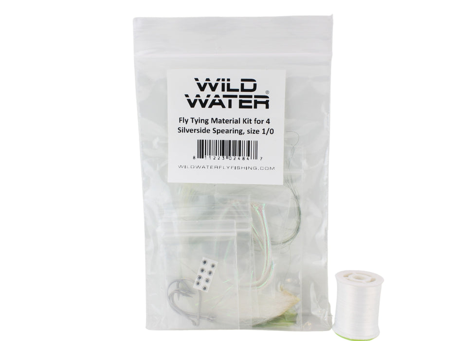 Wild Water Fly Fishing Fly Tying Material Kit, Silverside Spearing
