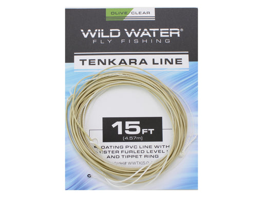 Wild Water Fly Fishing 15' Olive PVC Tenkara Line with Furled Level Line