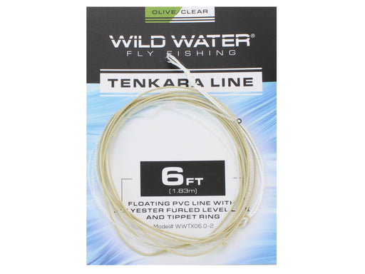 Wild Water Fly Fishing 6' Olive PVC Tenkara Line with Furled Level Line